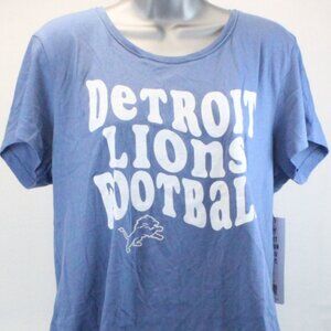 Detroit Lions Scoop Neck Short Sleeve Tee Women's Size Large